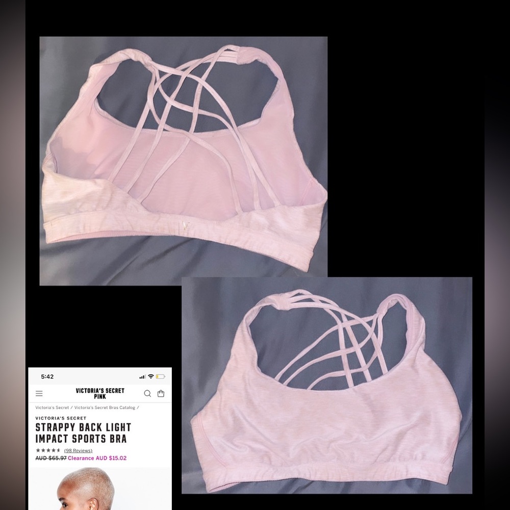Victoria Secret Pink Crossover Sports Bra Size Medium